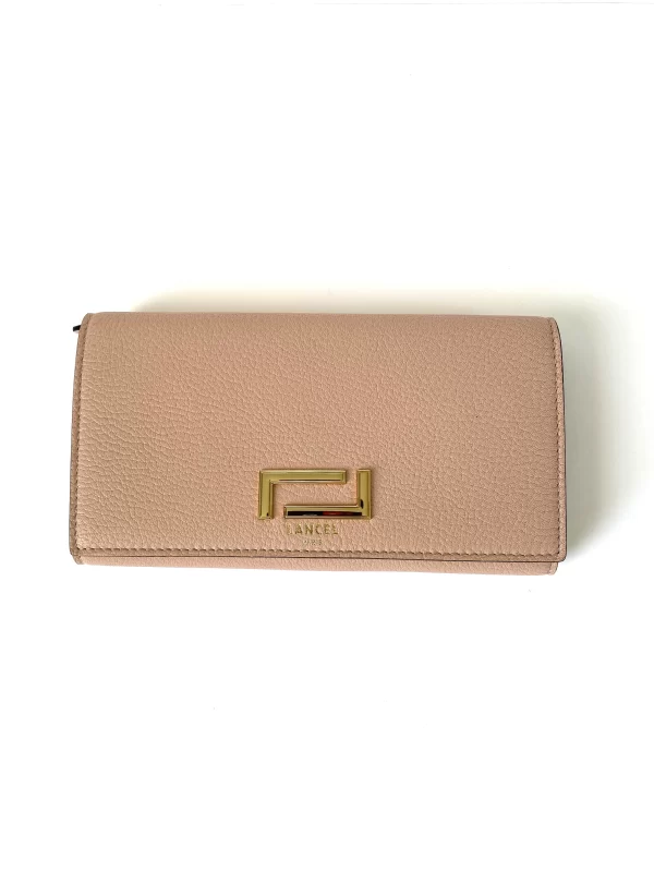 LANCEL Portefeuille en cuir rose